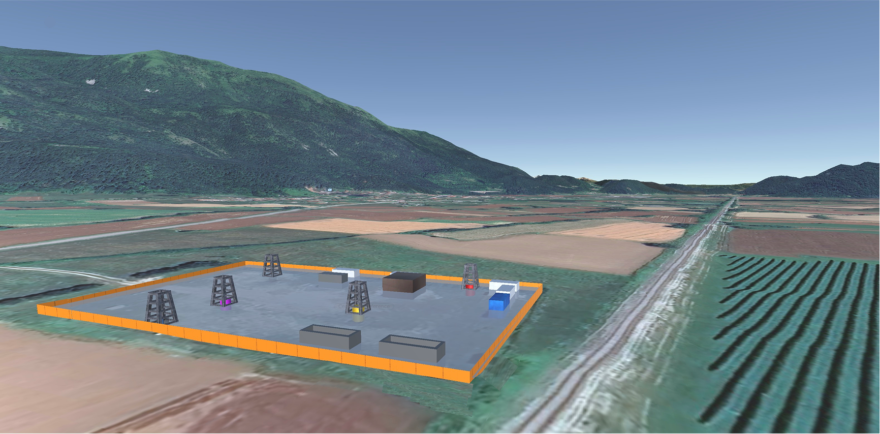3D view of the PITOP site