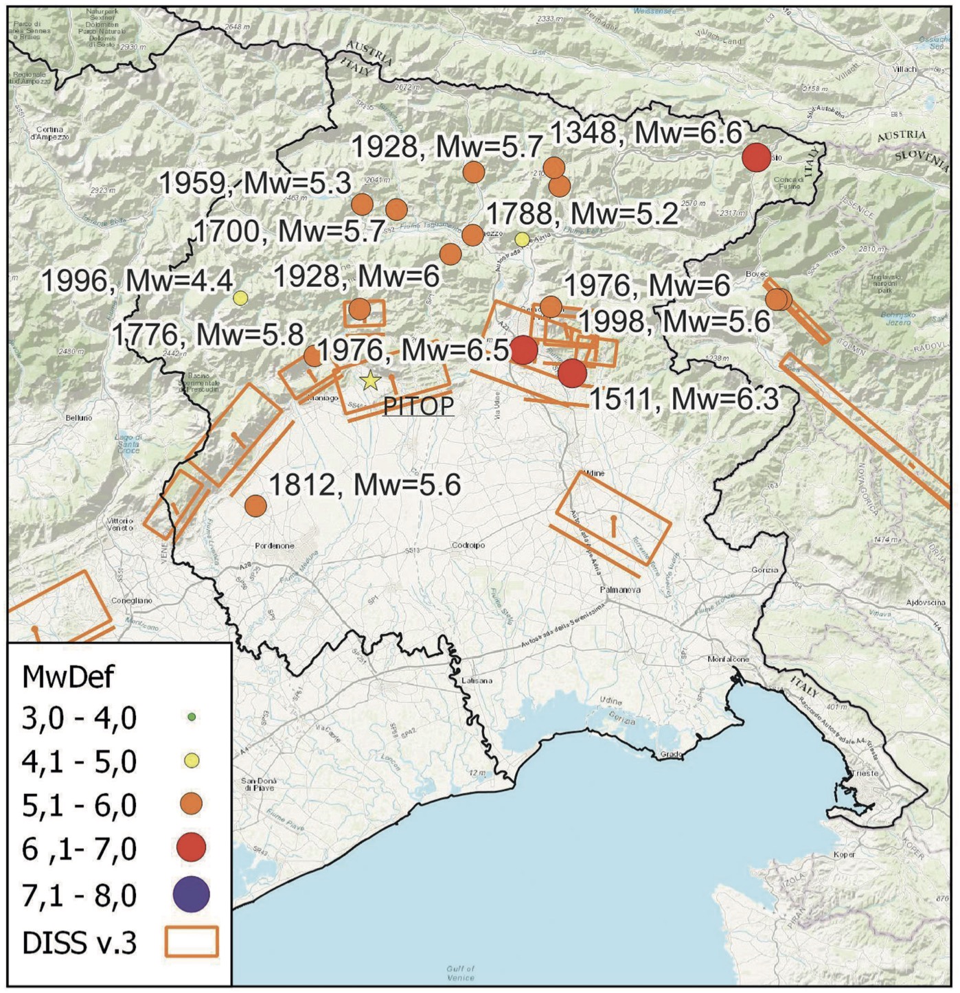 Instrumental and historical earthquakes